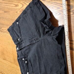 MADEWELL Jeans Shorts Womens 25 BACK Faded HIGH RISE Denim Cuffed Cuff